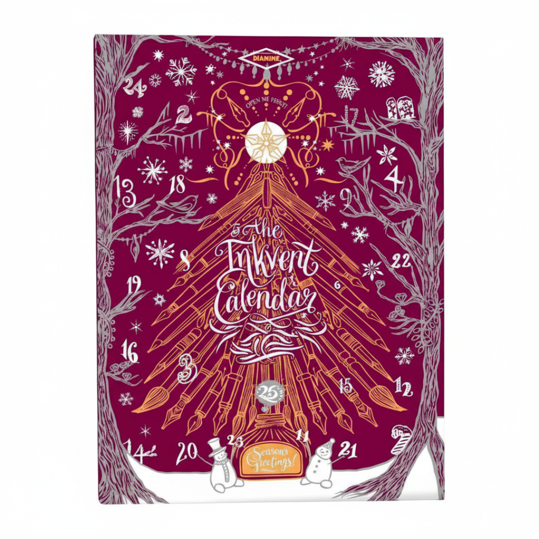 Diamine Inkvent Calendar 2026 Burgundy Edition