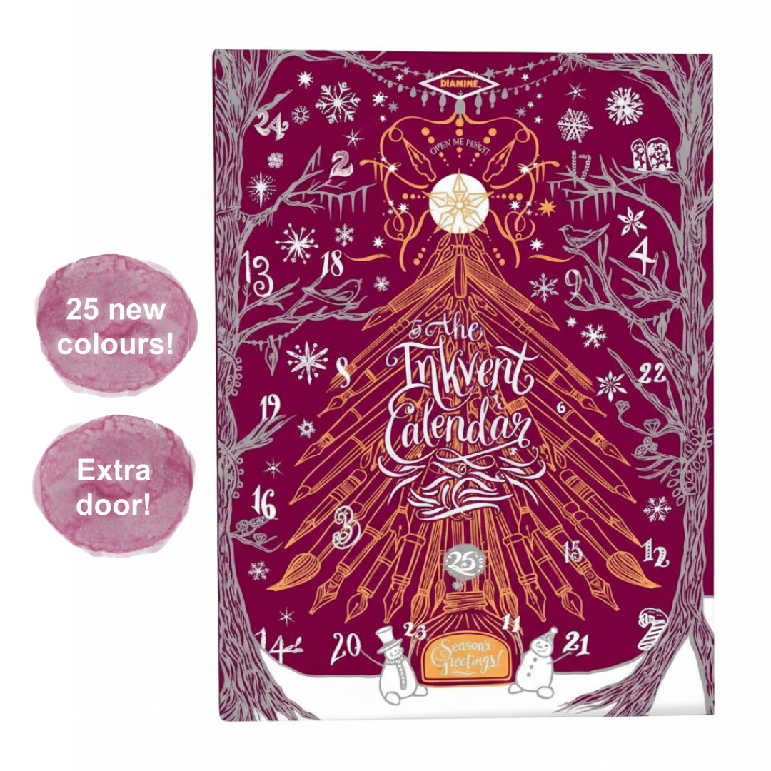 Diamine Inkvent Calendar 2026 Burgundy Edition
