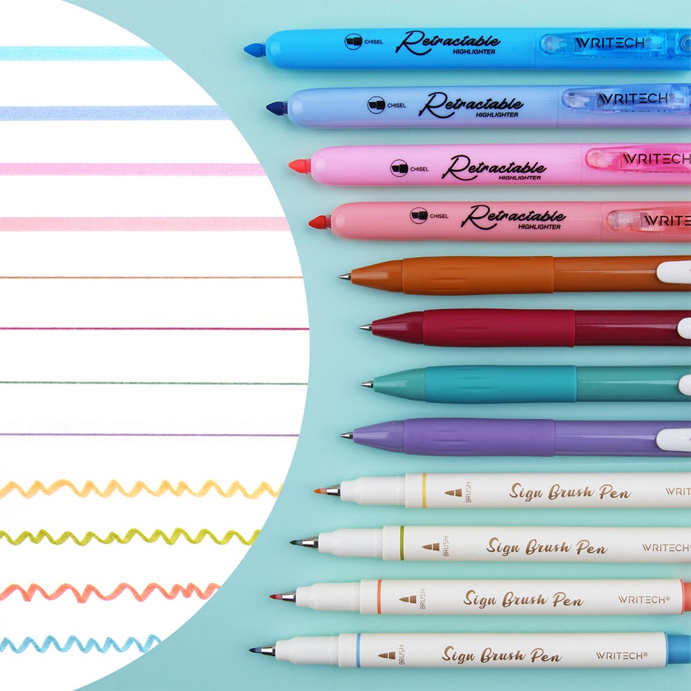 WRITECH 12 Piece Journal Set Mild Tones