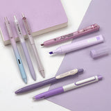 WRITECH 7 Piece Writing Set Purple and Black