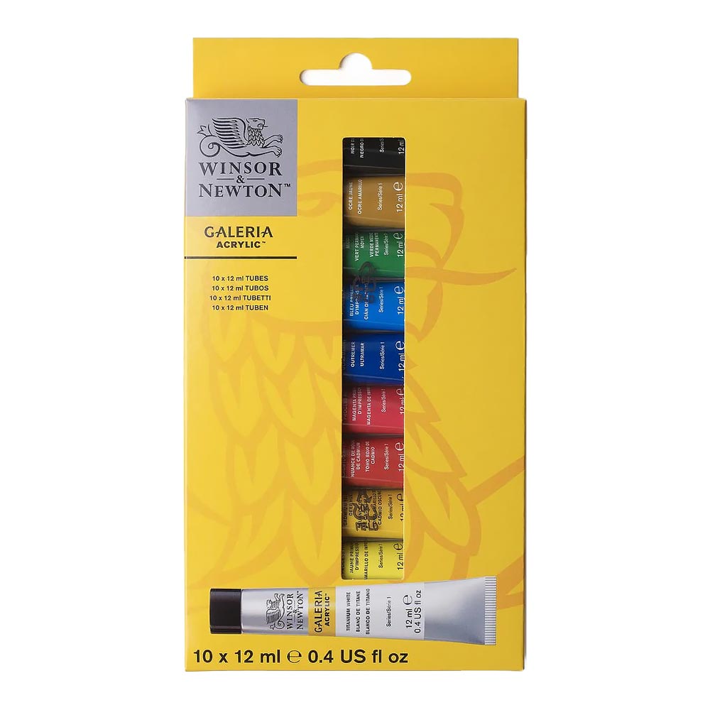 Winsor & Newton Galeria Acrylic Colour 10x 12ml Tube Set