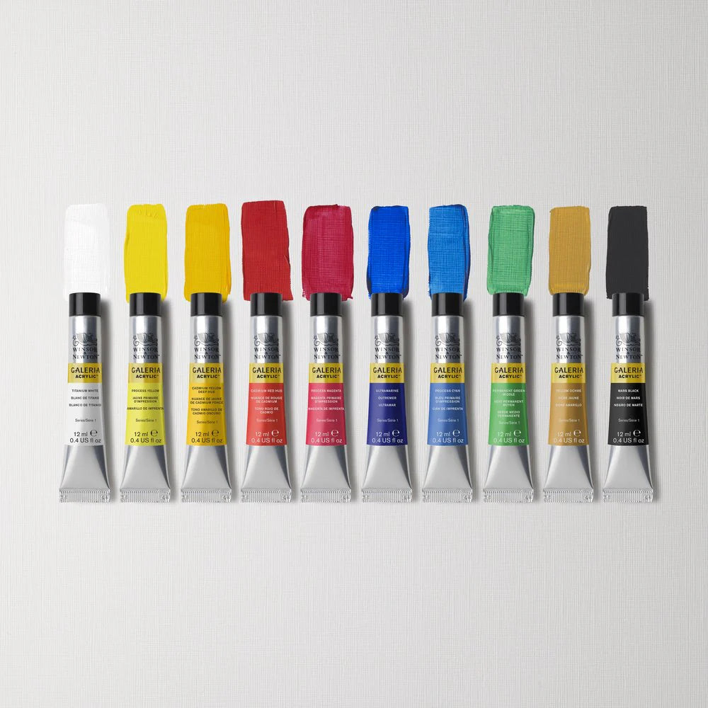 Winsor & Newton Galeria Acrylic Colour 10x 12ml Tube Set