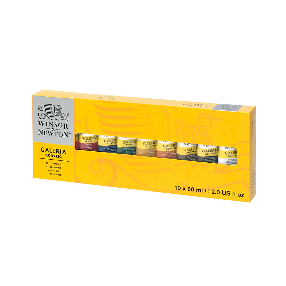 Winsor & Newton Galeria Acrylic Colour 10x 60ml Tube Set