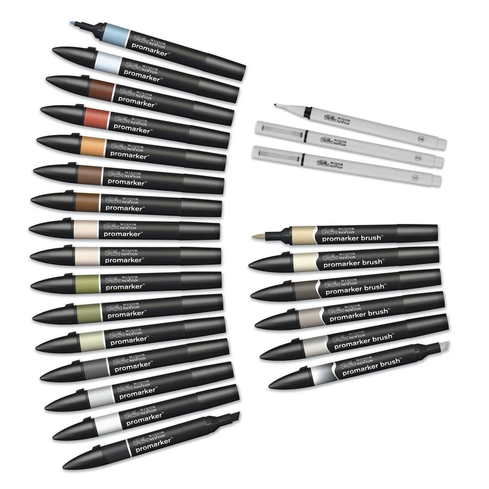 Winsor & Newton Promarker Graphic Art Wallet Interiors