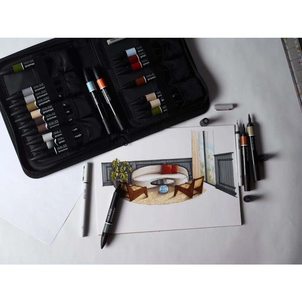 Winsor & Newton Promarker Graphic Art Wallet Interiors