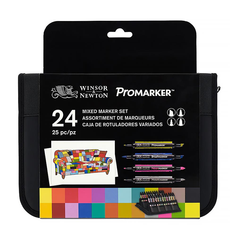 Winsor & Newton Markers Assorted Range Set of 24