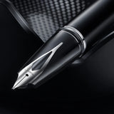 Sheaffer Legacy Fountain Pen Black with Chrome Trim and Leather Case Medium