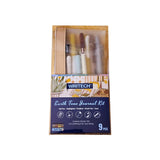 WRITECH 9 Piece Journal Kit with Pencil Case Earth Tones