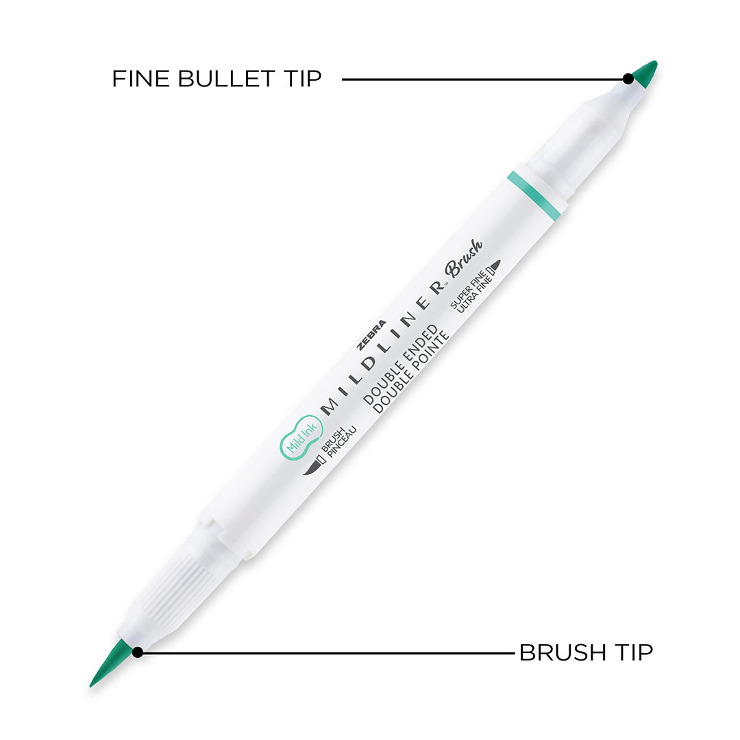 Zebra Mildliner Brush Pen Set of 15 Assorted