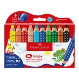 Faber-Castell Grippy Colour Pencil Set Of 10 With Sharpener