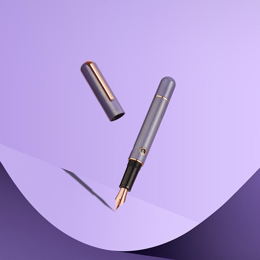 Nahvalur 365 Anniversary Roiro Urushi Lacquer Piston Filling Fountain Pen Lilac