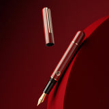 Nahvalur 365 Anniversary Roiro Urushi Lacquer Piston Filling Fountain Pen Garnet
