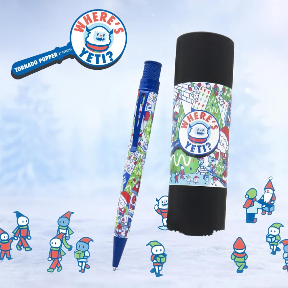Retro 51 Tornado Popper Rollerball Pen Where's Yeti? Limited Edition