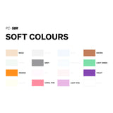 Uni POSCA Brush Marker Pen PC-5BR Medium Set of 8 Soft Colours