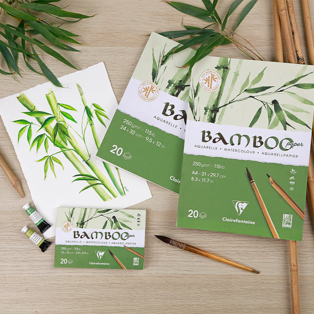 Clairefontaine Glued Pad 20 Sheets Bamboo A4 by Clairefontaine at Cult Pens