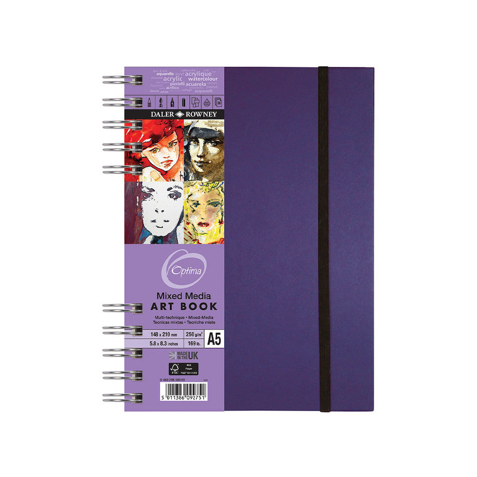 Daler-Rowney Optima Mixed Media Spiral A5 Artbook by Daler-Rowney at Cult Pens
