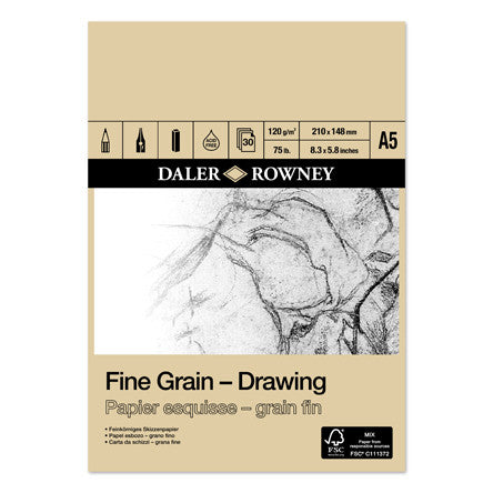 Daler-Rowney Fine Grain Drawing Pad A5 by Daler-Rowney at Cult Pens