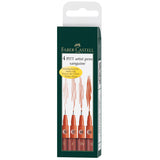 Faber-Castell Pitt Artist Pen Wallet of 4 Set 1 by Faber-Castell at Cult Pens