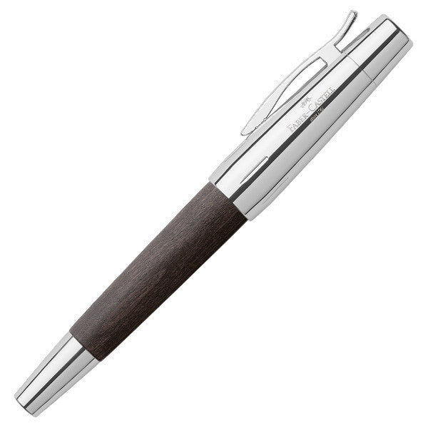 Faber-Castell e-motion Fountain Pen Chrome and Black Pearwood by Faber-Castell at Cult Pens
