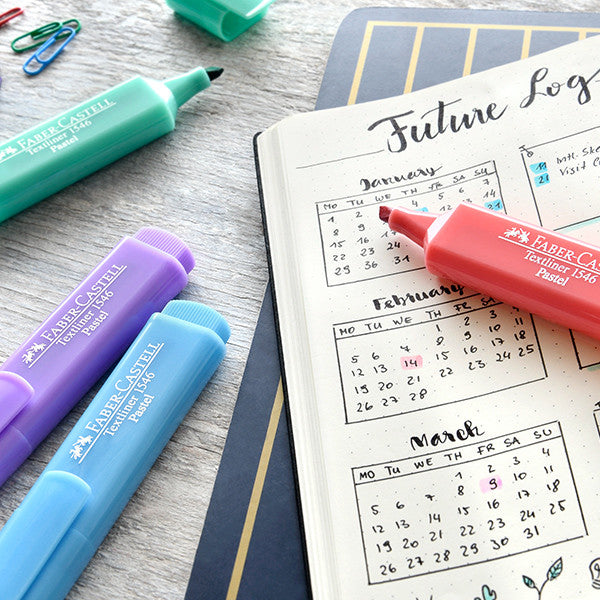 Faber-Castell Textliners 1546 Pastel Highlighter Wallet of 8 by Faber-Castell at Cult Pens