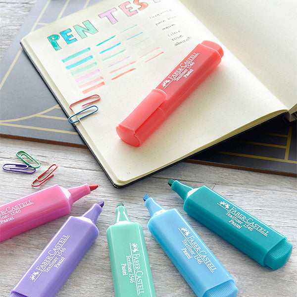 Faber-Castell Textliners 1546 Pastel Highlighter Wallet of 4 by Faber-Castell at Cult Pens