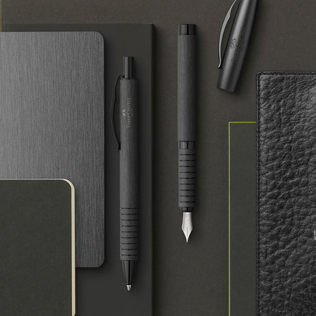 Faber-Castell Essentio Aluminium Ballpoint Pen Black by Faber-Castell at Cult Pens