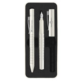 Faber-Castell Grip 2010 Fountain Pen and Ballpoint Set Coconut Milk by Faber-Castell at Cult Pens