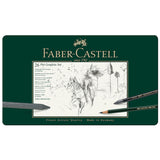 Faber-Castell Pitt Monochrome Set Tin of 26 by Faber-Castell at Cult Pens