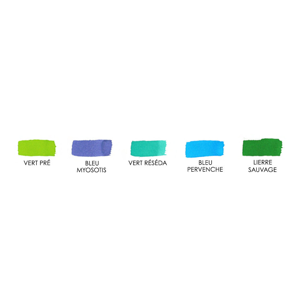 Herbin Seasons 5 Piece Assorted Ink Set Spring by Herbin at Cult Pens