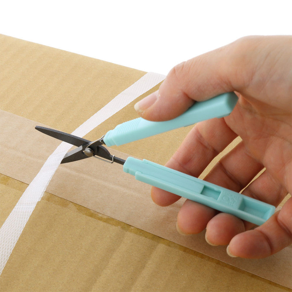 Sun-Star Stickyle Akeruno Scissors + Box Cutter Light Green by Sun-Star at Cult Pens