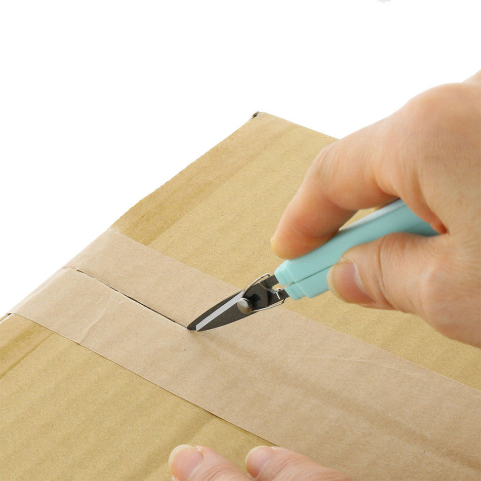 Sun-Star Stickyle Akeruno Scissors + Box Cutter Light Green by Sun-Star at Cult Pens