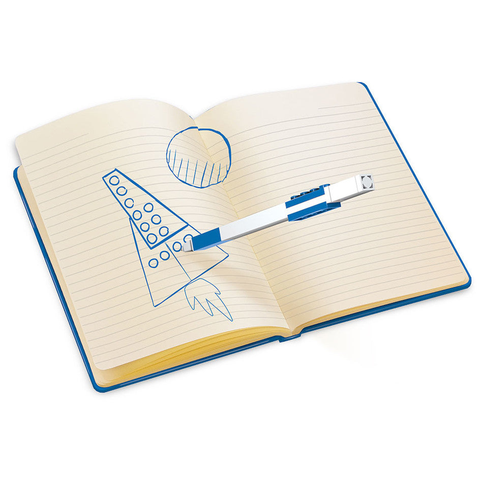 LEGO 2.0 Journal Imagine Brick 4x6 Blue with Blue Gel Pen by LEGO at Cult Pens