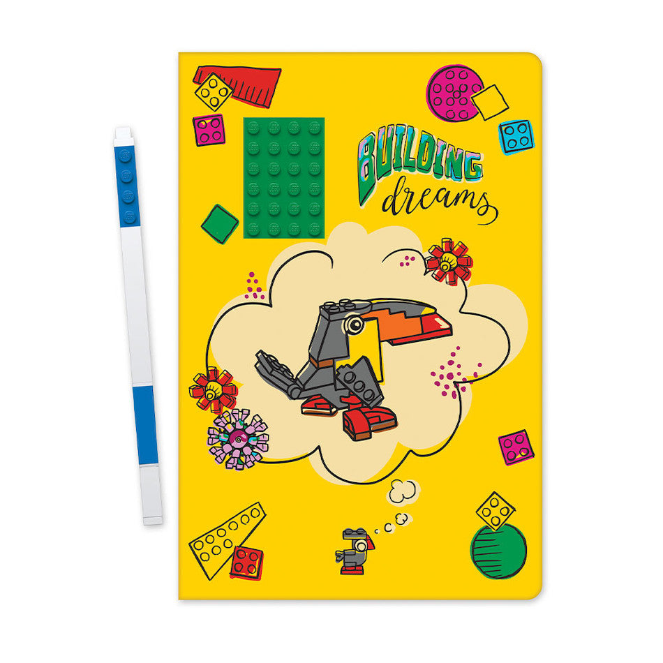 LEGO 2.0 Journal Building Dream Brick 4x6 Green with Blue Gel Pen by LEGO at Cult Pens