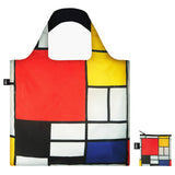 LOQI Piet Mondrian Composition with Red Yellow Blue and Black Recycled Tote Bag by LOQI at Cult Pens