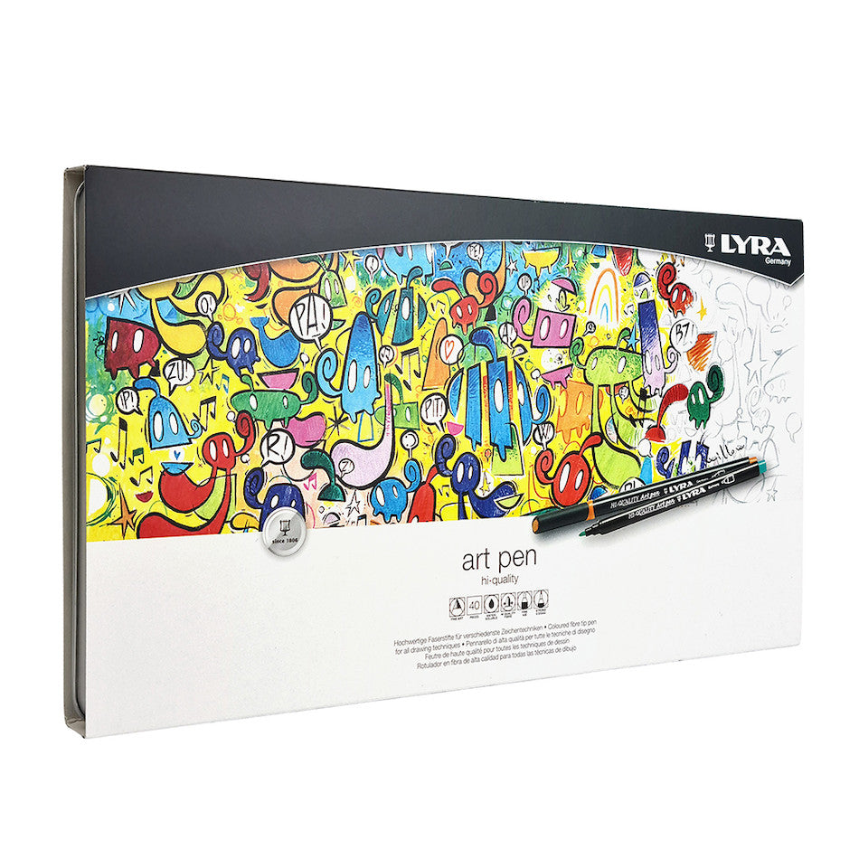 LYRA Art Felt Tip Pen Tin of 40 by LYRA at Cult Pens