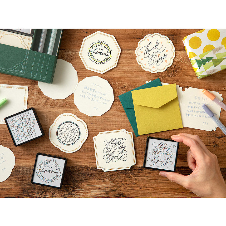 Midori Paintable Stamp Kit Limited Edition Birthday circle by Midori at Cult Pens