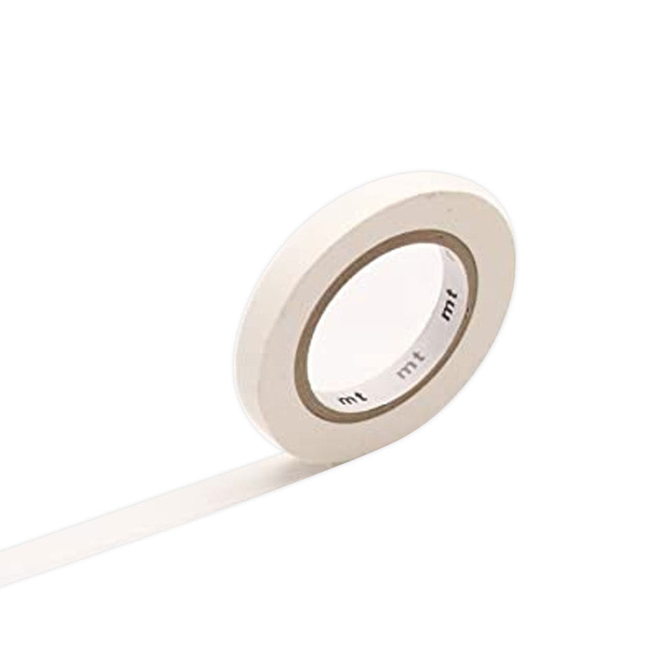 mt Washi Masking Tape - 6mm x 7m - Slim K Matte White by mt at Cult Pens