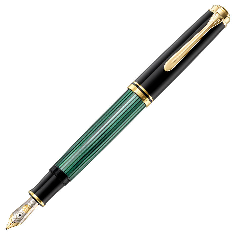 Pelikan Souveran M600 Fountain Pen Black / Green by Pelikan at Cult Pens