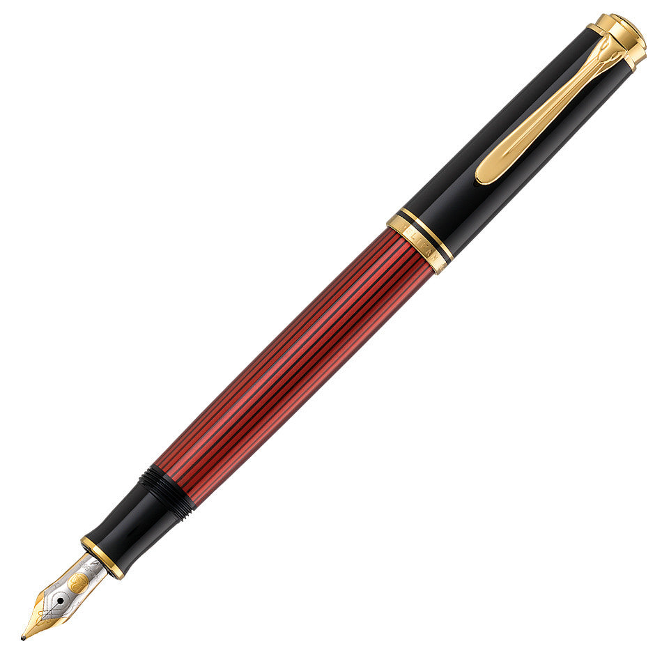 Pelikan Souveran M600 Fountain Pen Black / Red by Pelikan at Cult Pens