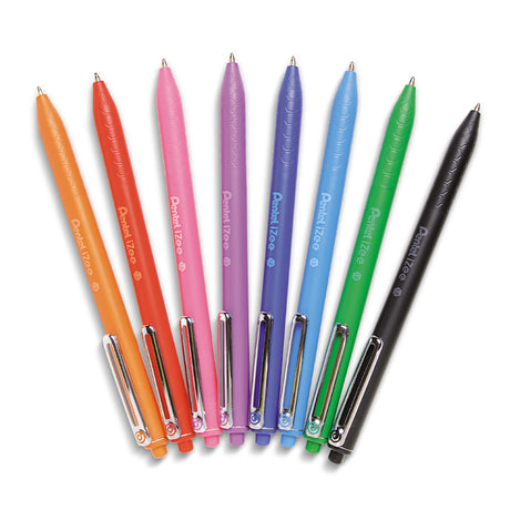 Pentel iZee Retractable Ballpoint Pen Wallet of 8 by Pentel at Cult Pens