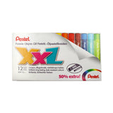 Pentel Large Oil Pastel Set of 12 by Pentel at Cult Pens