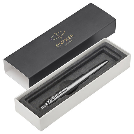 Parker Jotter Ballpoint Pen Stainless Steel Chrome Trim by Parker at Cult Pens