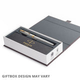 Parker Sonnet Fountain Pen Brushed Steel Gold Trim by Parker at Cult Pens