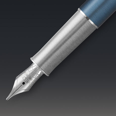 Parker Sonnet Fountain Pen Metal Blue by Parker at Cult Pens