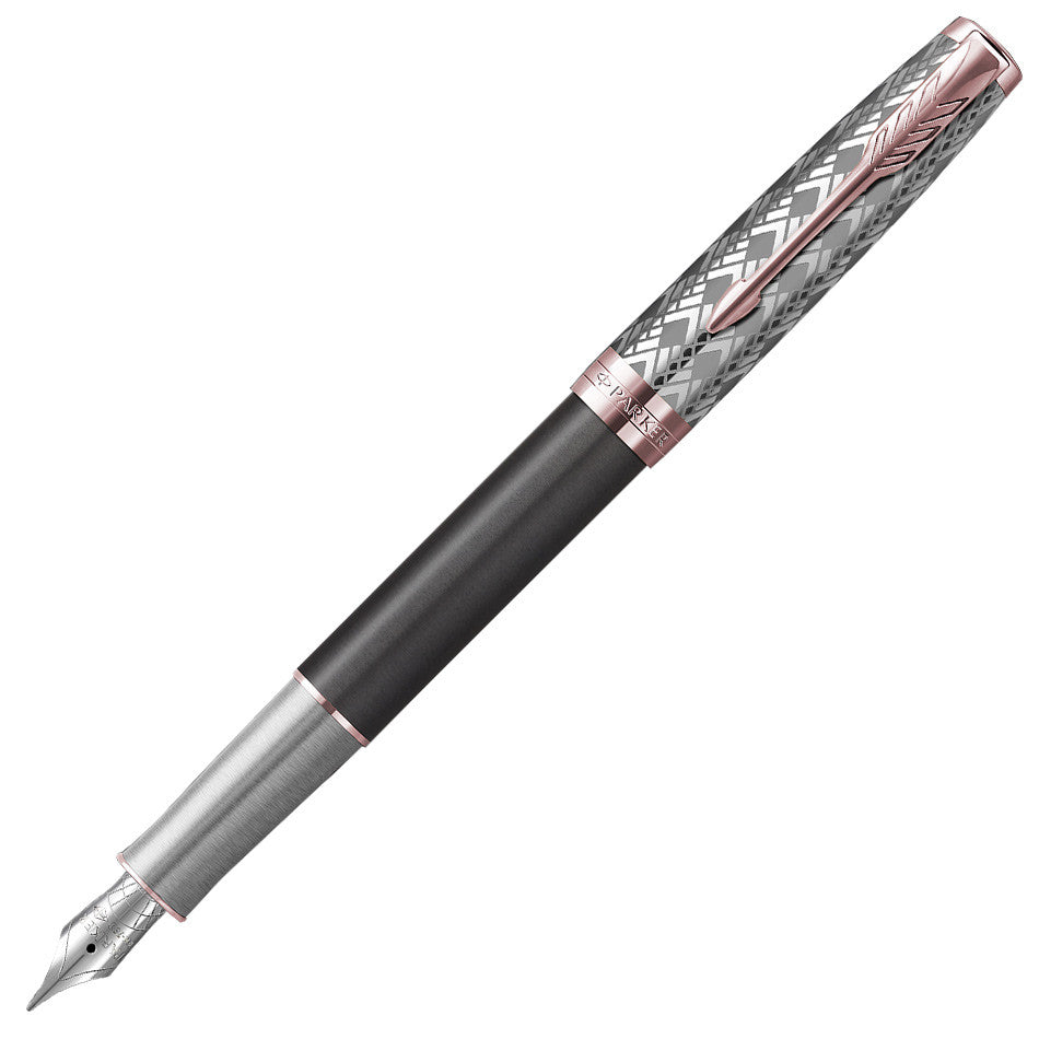 Parker Sonnet Fountain Pen Metal Grey by Parker at Cult Pens
