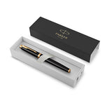 Parker IM Ballpoint Pen Black Lacquer with Gold Trim by Parker at Cult Pens