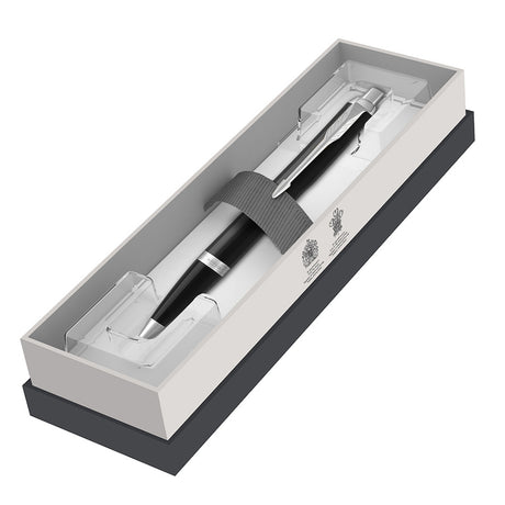 Parker IM Ballpoint Pen Matte Black with Chrome Trim by Parker at Cult Pens