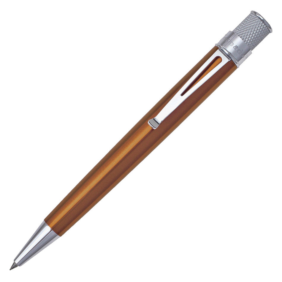 Retro 51 Tornado Classic Rollerball Pen Chrome Trim Orange by Retro 51 at Cult Pens