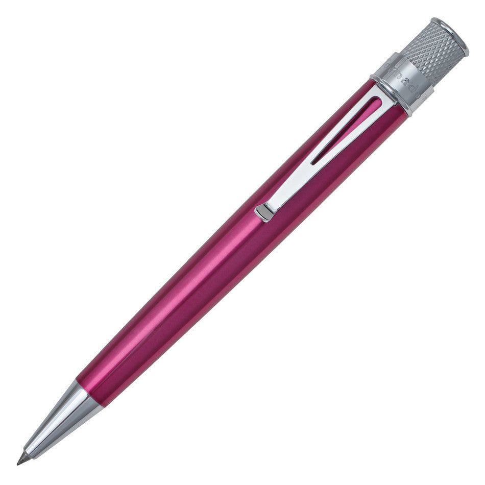 Retro 51 Tornado Classic Rollerball Pen Chrome Trim Pink by Retro 51 at Cult Pens