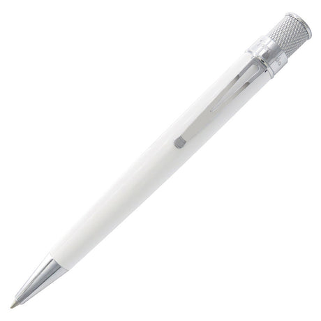 Retro 51 Tornado Classic Rollerball Pen Chrome Trim White by Retro 51 at Cult Pens